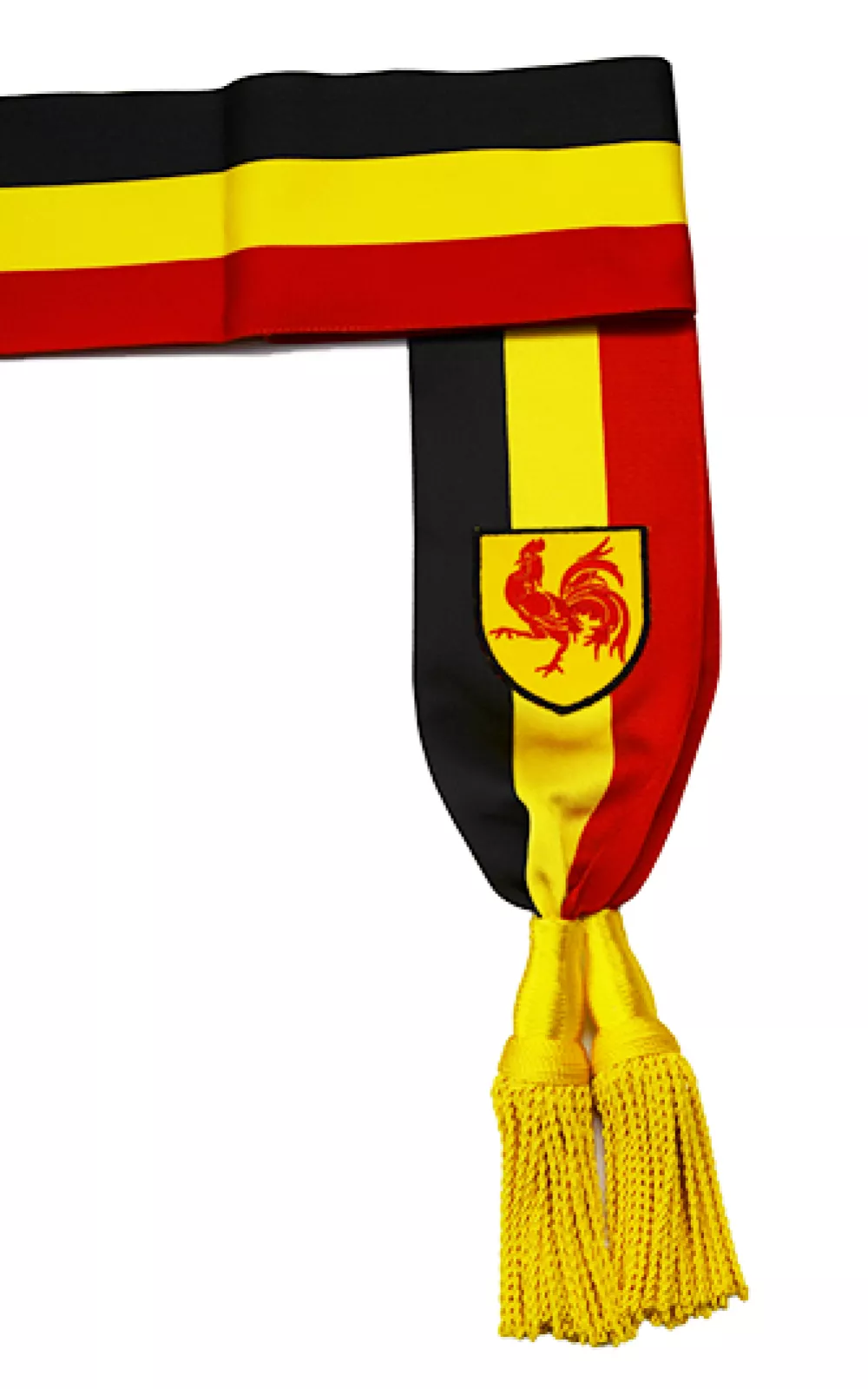 with golden silk tassels with municipal shield